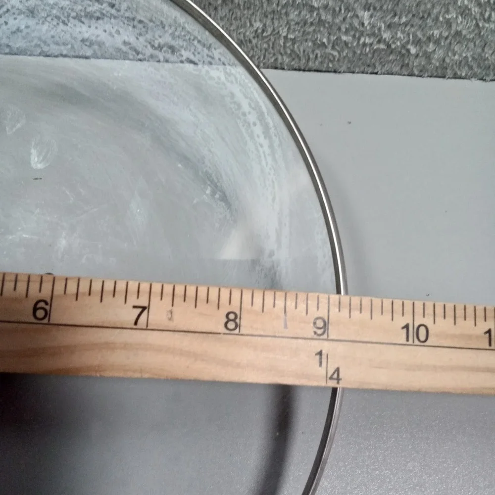 Farberware 9.25 Inch‎ Replacement Glass Lid with Stainless Steel Rim and Knob